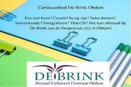 Cursusaanbod De Brink Obdam: voor elk wat wils