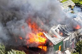 Grote brand bij zorgboerderij Schermerhorn
