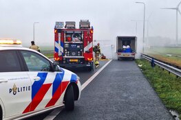 Bakwagen van visboer in brand op A7