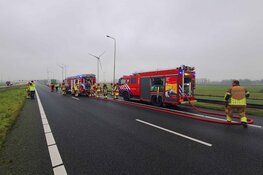 Bakwagen van visboer in brand op A7