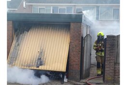 Brand in garagebox in Obdam