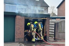 Brand in garagebox in Obdam