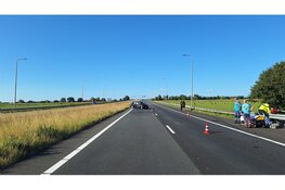 A7 afgesloten na ongeval tussen twee auto's