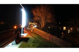 Middelbrand vanwege brand in schoorsteen in Oudendijk