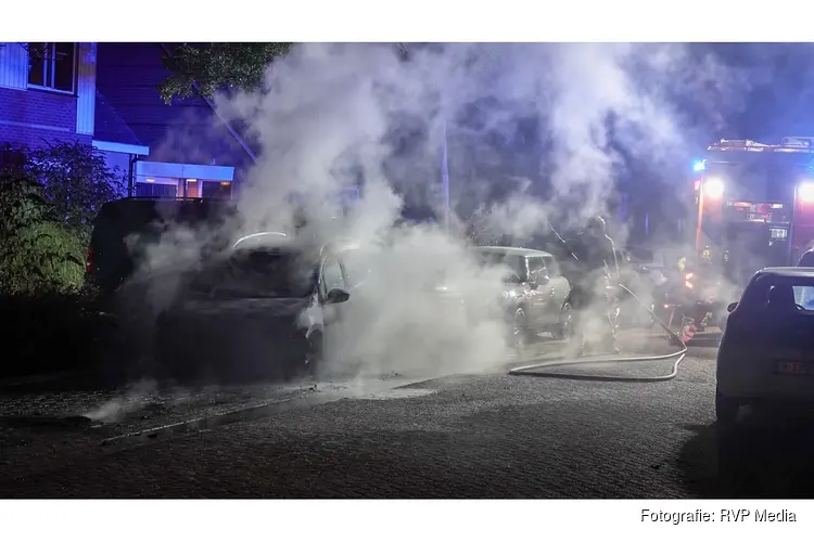 Auto uitgebrand aan de Meerval in Avenhorn