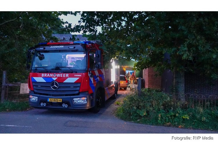 Brandweer redt ouder paard uit benarde positie in Berkhout