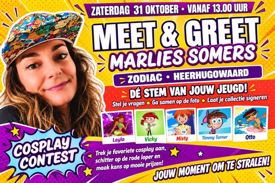 De stem van je jeugd komt naar Heerhugowaard: ontmoet Marlies Somers bij Zodiac!