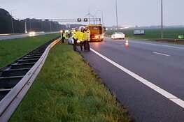File door kettingbotsing op A7 bij Avenhorn voorbij