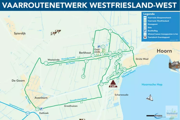 De vaart erin voor vaarroute Westerkogge