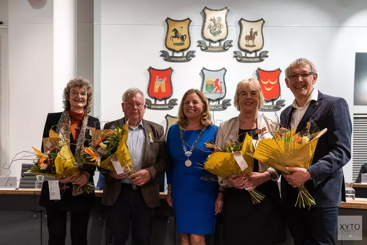 Koninklijke onderscheiding voor vier raadsleden